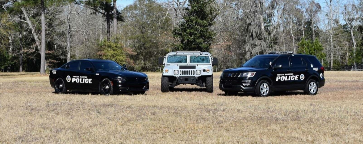 Bluffton police vehicles on the department’s website.