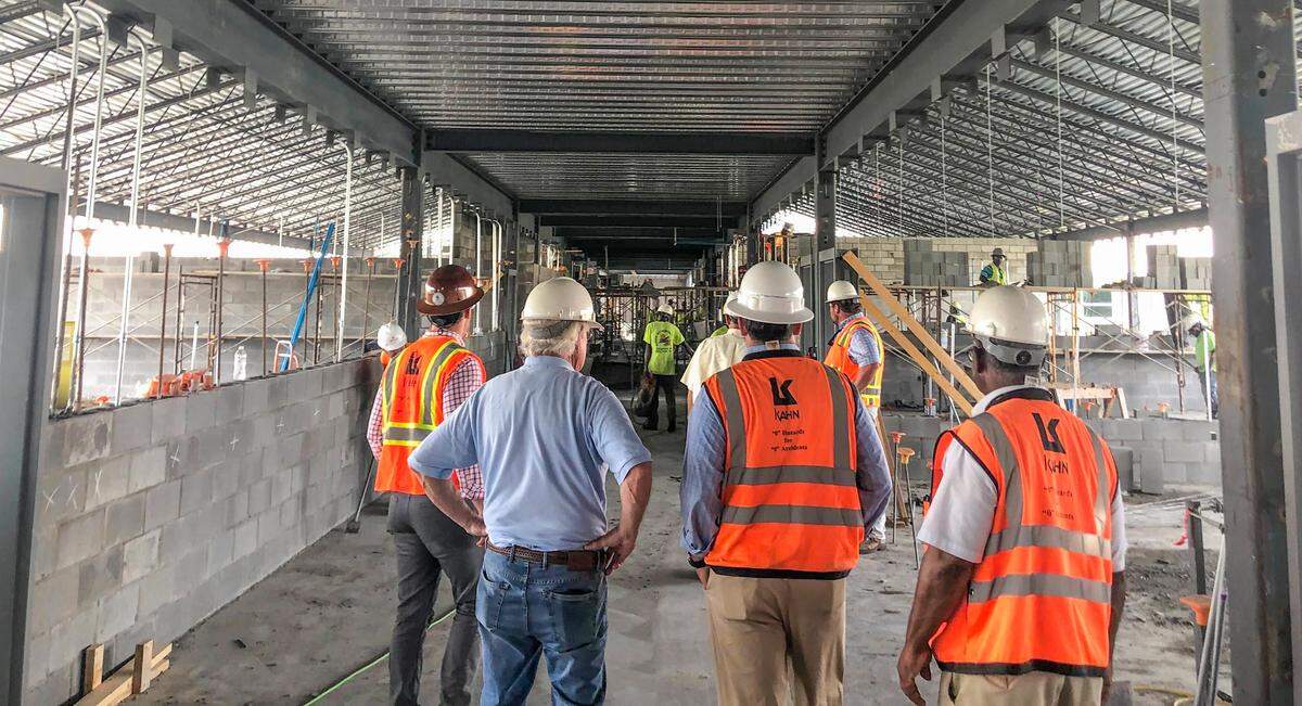 A look down the hallway of the second floor at May River High School on Wednesday, June 10, 2020, during the expansion construction in Bluffton. The construction will bring another 23 classrooms to the school by January 2021.