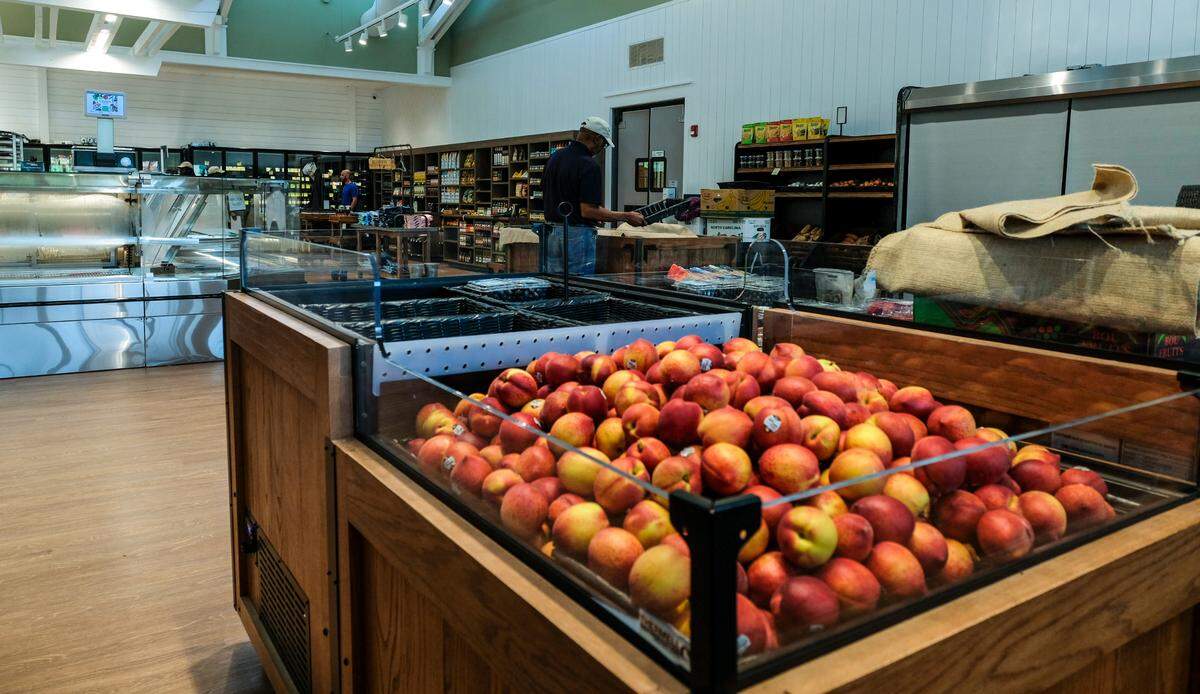The produce section at Lowcountry Fresh Market and Cafe will spotlight locally grown fruits and vegetables. The market and cafe is located along Buckwalter Parkway in Washington Square, a commercial and residential development in Bluffton.