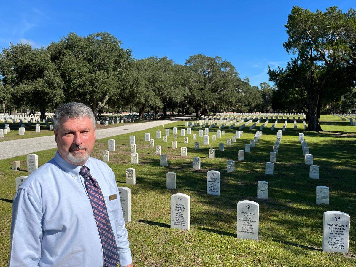 Jeff Applegate of the National Cemetery Administration, the assistant director of the Beaufort National Cemetery, says the cemetery could run out of space by 2035 or 2040.