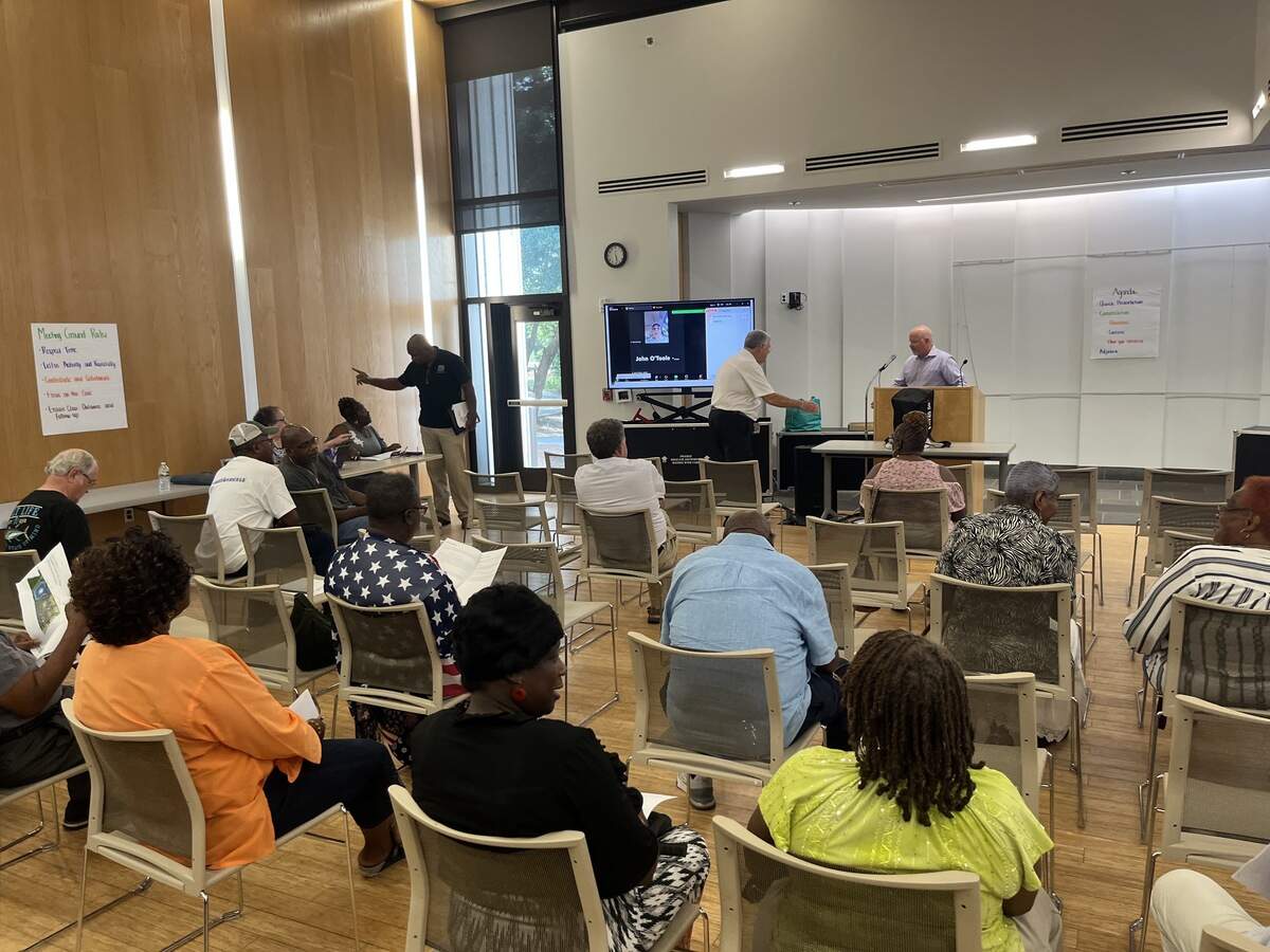 A total of 67 people signed in a meeting to discuss a new cultural arts center on St. Helena Island Thursday at the library.
