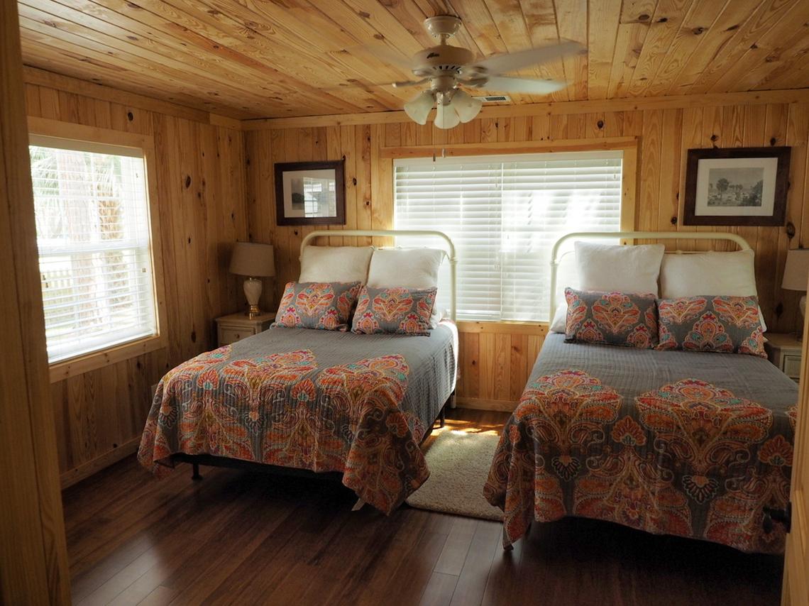 Hunting Island State Park cabin bedroom.