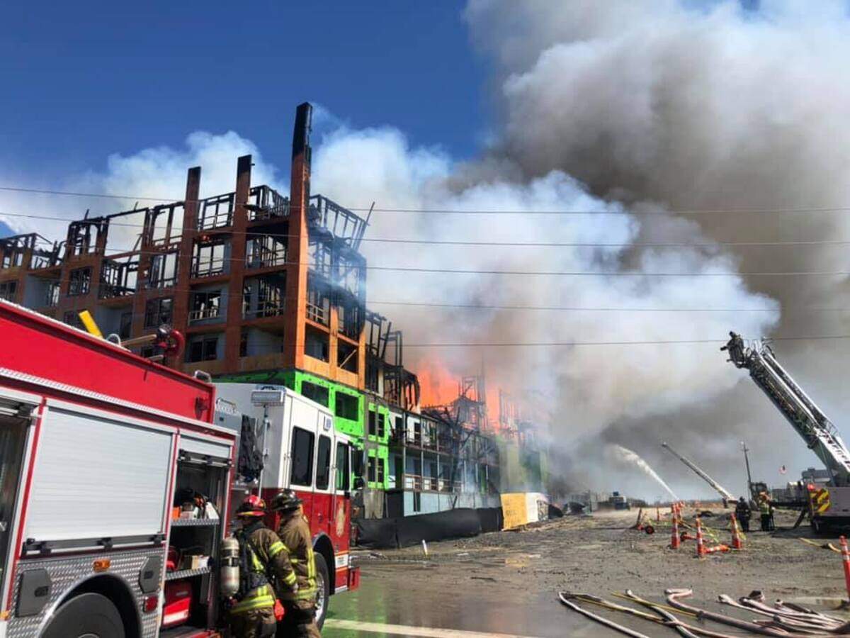 A fire broke out Thursday afternoon at the Eastern Wharf Project in Savannah, Georgia.