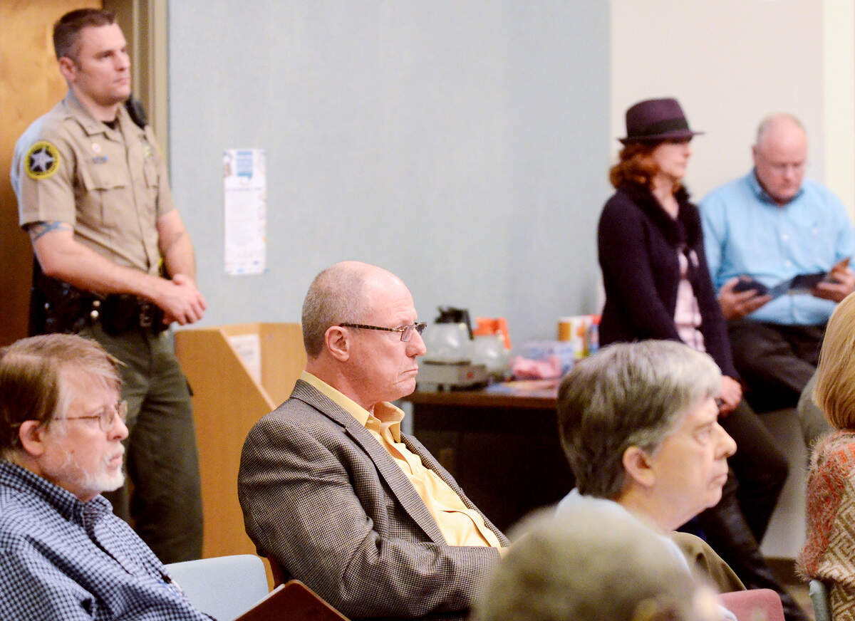 Hilton Head Island Town Council critic Skip Hoagland waits to see whether he will be allowed to speak at the council's Jan. 19 meeting. After voting on the subject, the council allowed Hoagland to speak.