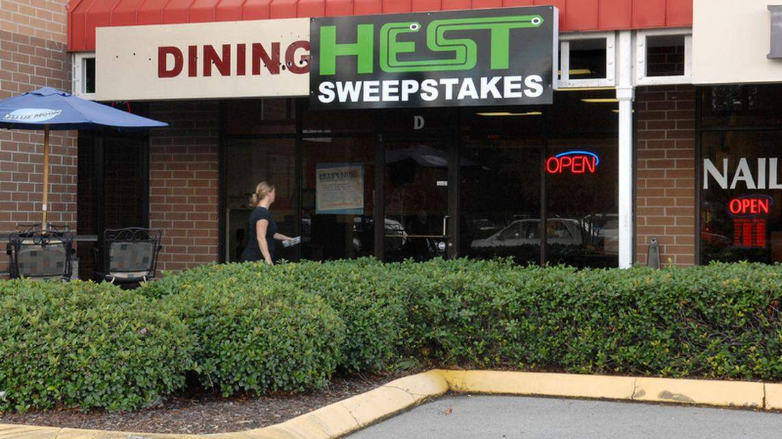 The Hest Sweepstakes internet cafe is shown in this file photo. The Beaufort County Sheriff's Office investigated the business for illegal gambling after the department received an anonymous tip from a resident, according to an incident report.