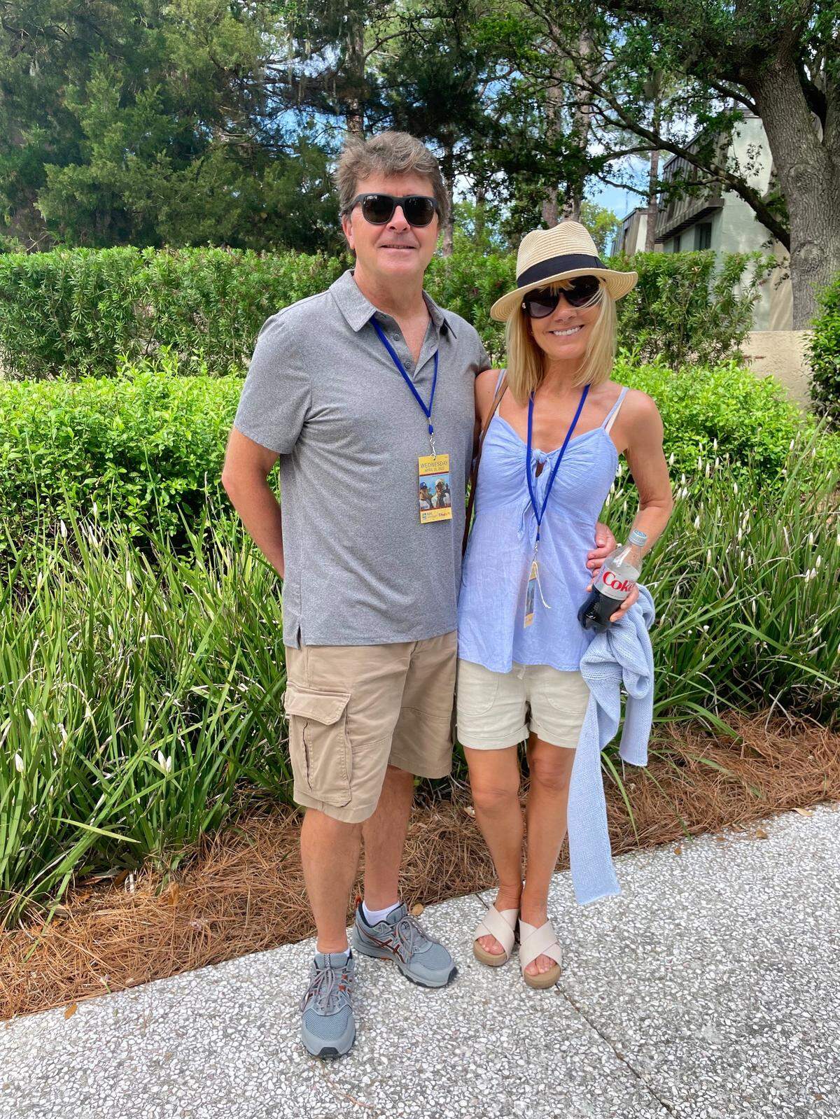 The Collard family poses for a photo outside of the 2022 RBC Heritage Presented by Boeing tournament.