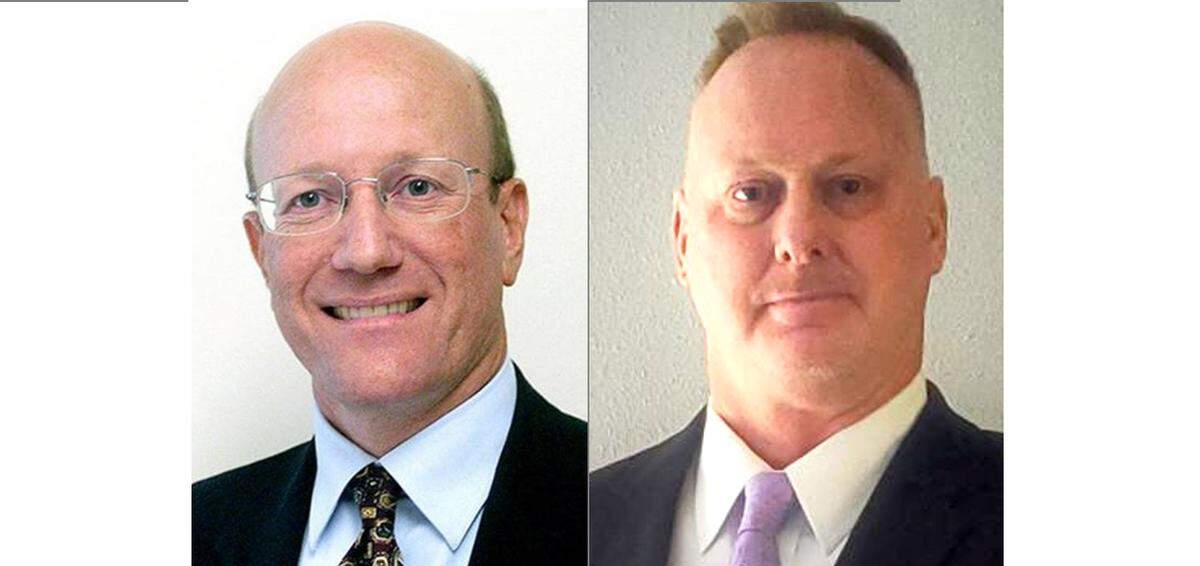 Beaufort County Auditor Jim Beckert, left and David Cadd, former deputy auditor.
