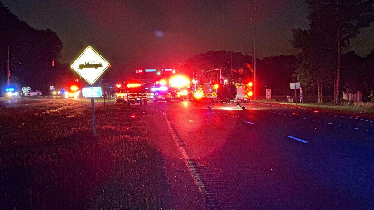 An evening collision left two people injured Tuesday night. One was airlifted to the hospital.