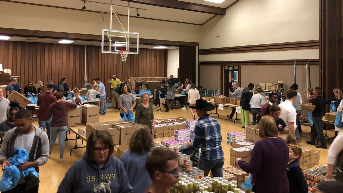 Volunteers of all ages gather weekly at Beaufort’s Church of Jesus Christ of Latter-day Saints.