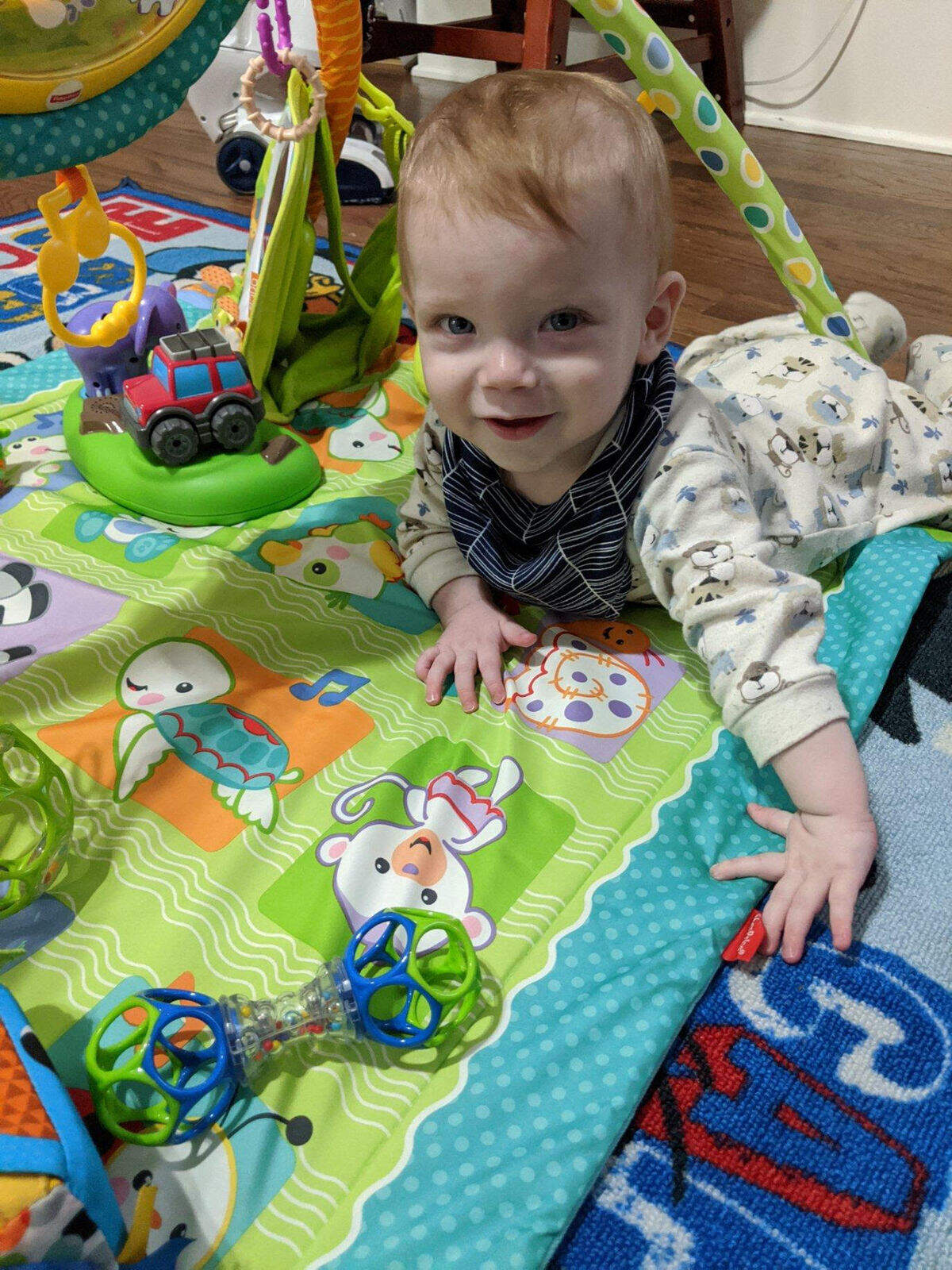 Treyton Starich playing in his family’s new home on Lady’s Island.