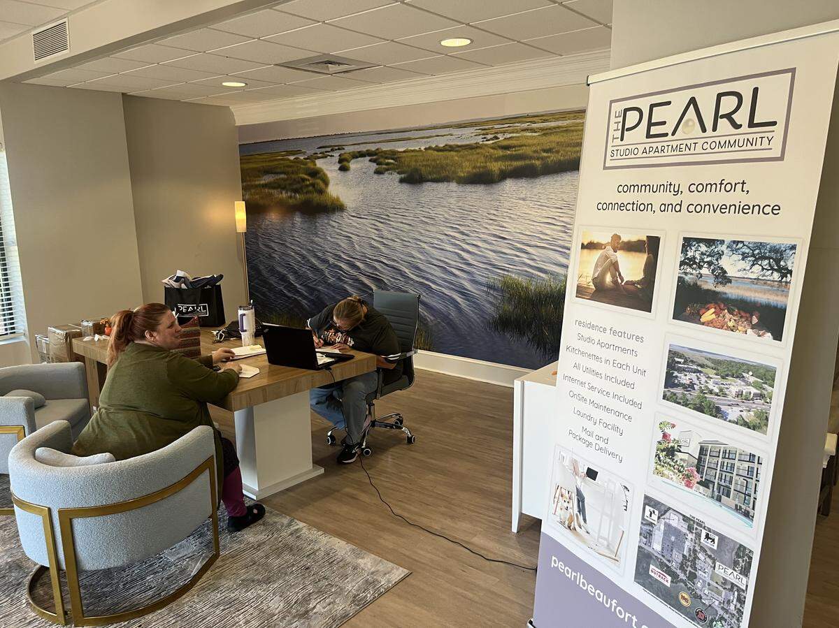 Melissa Brown leases an apartment at The Pearl Studio Apartment Community in Beaufort.
