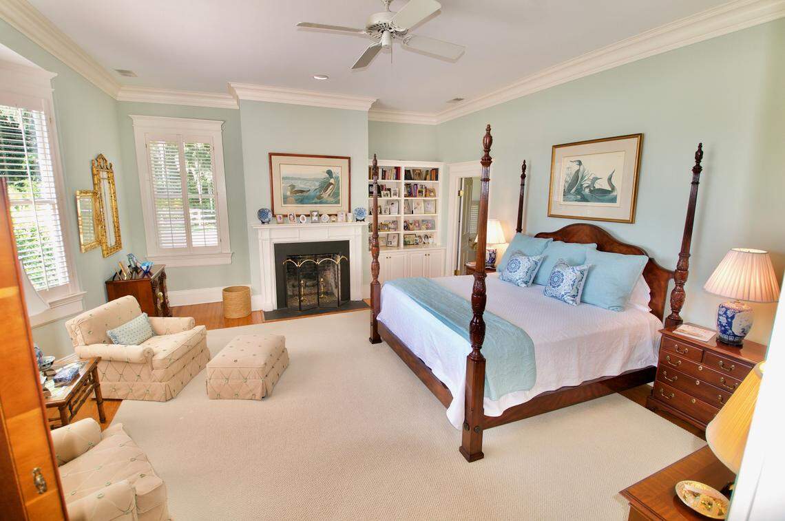 A bedroom inside Tomotley Plantation’s main house.
