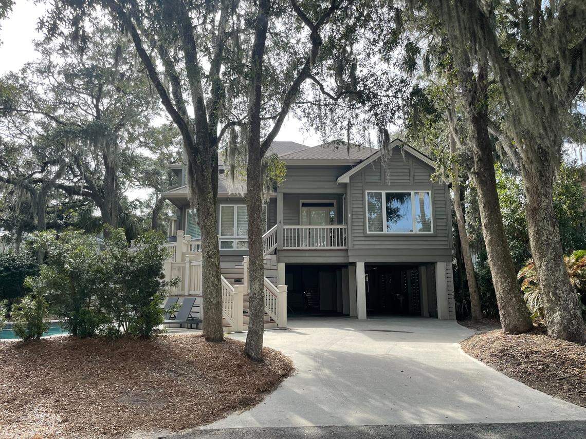 Two people were shot to death at 4 Lark Street in North Forest Beach Thursday night. The empty property appeared normal Saturday afternoon.