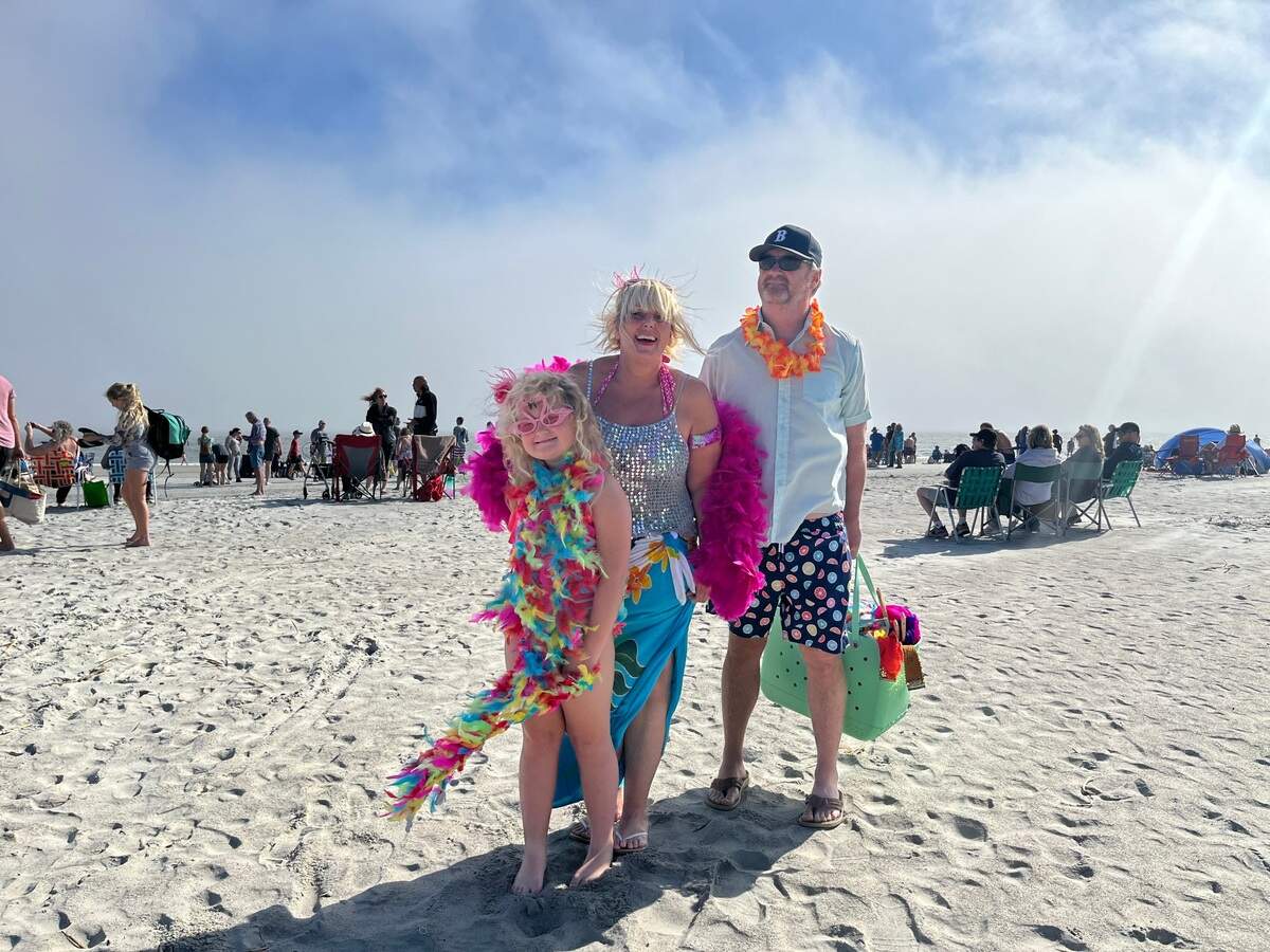 The Wareham family participates in the Pelican Plunge on Hunting Island every year and they make sure to dress up, according to Ginger Wareham.