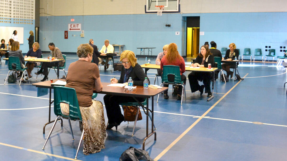Principals, assistant principals and master teachers from around the Beaufort County School District interviewed more than 70 candidates for substitute teachers Dec. 5, 2013. The district wants to increase its pool of available substitutes from roughly 450 to more than 500. 