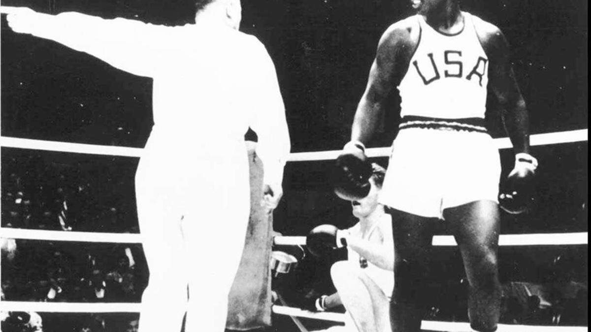This file photo shows Beaufort-born Joe Frazier during a match at the 1964 Olympic Summer Games held in Tokyo. Frazier won gold in the Heavyweight Division at the games.
