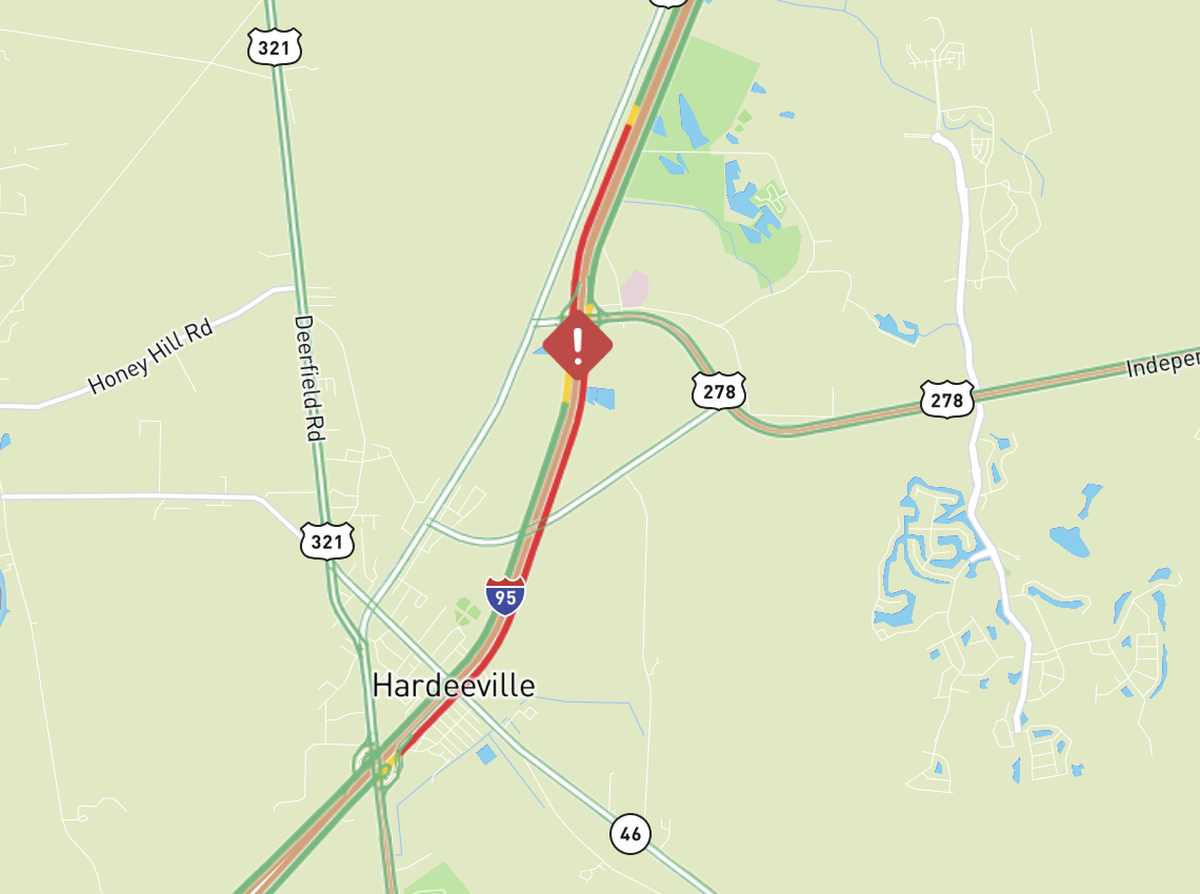 Traffic slowdowns stretched three miles along I-95 after a collision on the interstate around 1:30 p.m. July 3, 2025, affecting the influx of travelers heading to Hilton Head Island for the July 4th weekend.