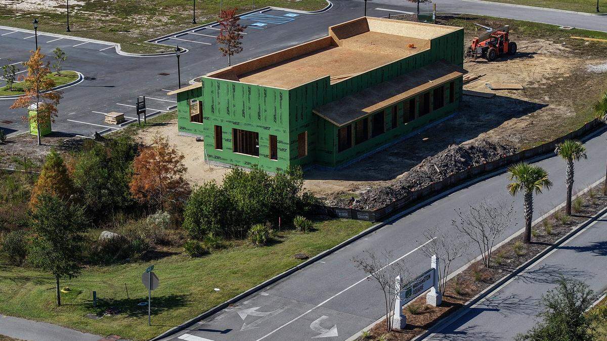 New construction has appeared in Washington Square as photographed on Nov. 6, 2025, located along Buckwalter Parkway in Bluffton.