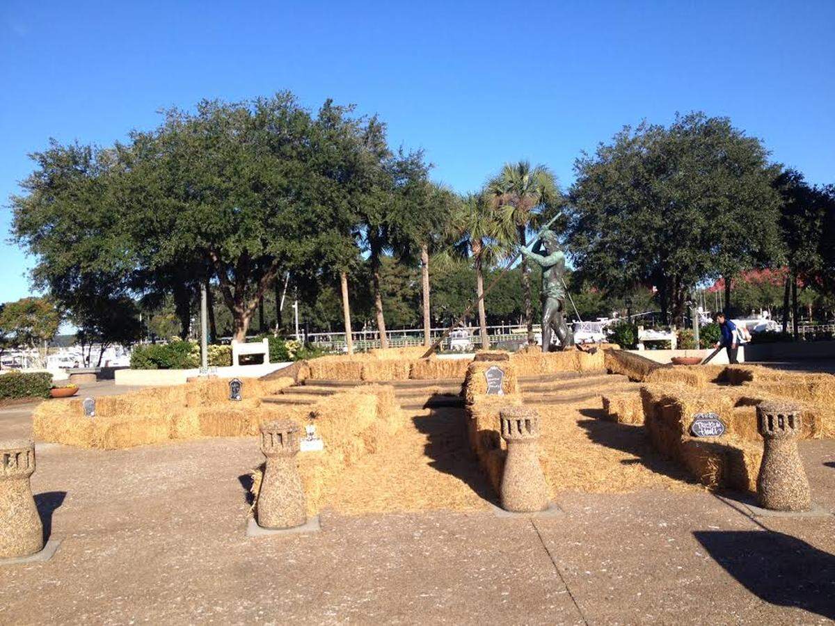 The Hay Bale Maze at Shelter Cove Harbour.