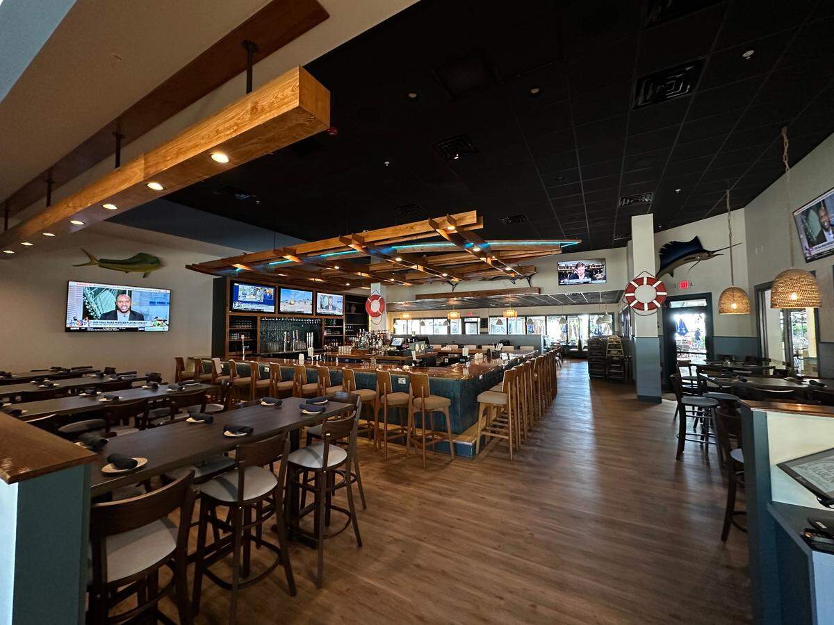 An interior view of the newly renovated and reopened Black Marlin Bayside Grill & Hurricane Bar, which is located at 86 Helmsman Way on Hilton Head Island. The restaurant is open daily.