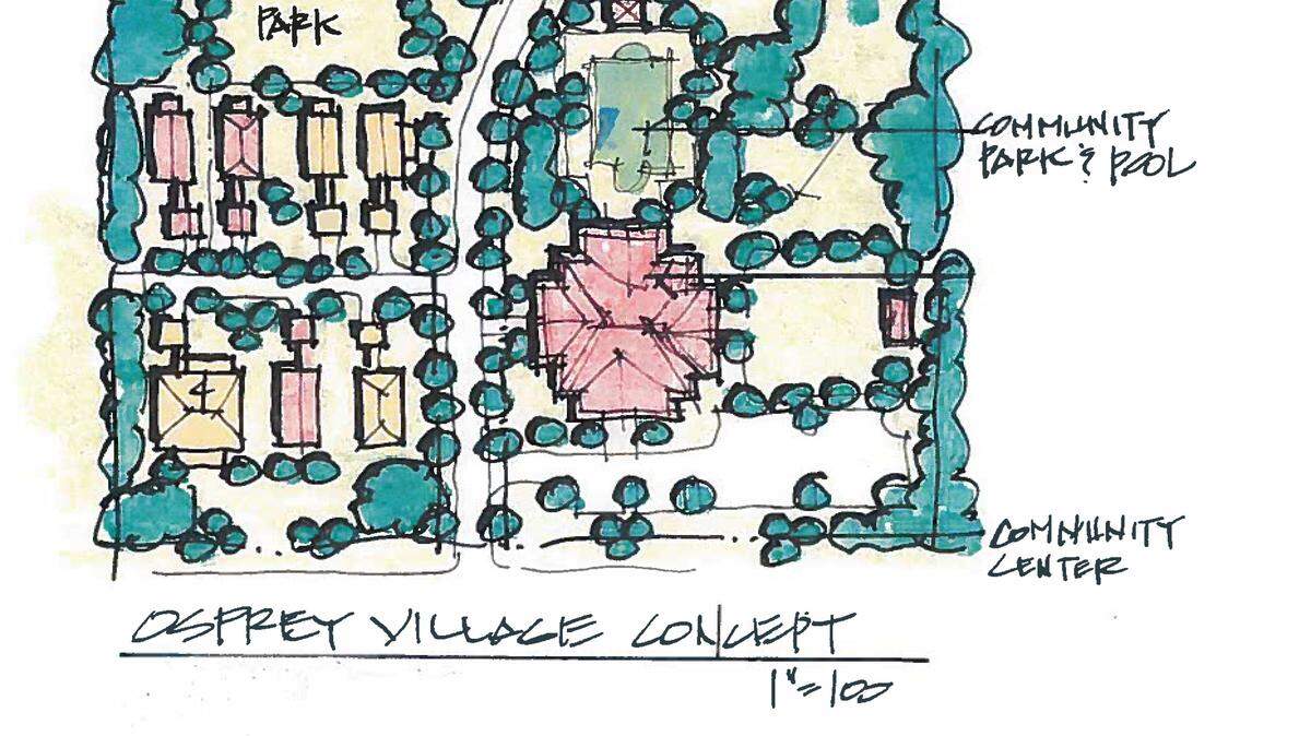 A map shows the plan for Osprey Village.