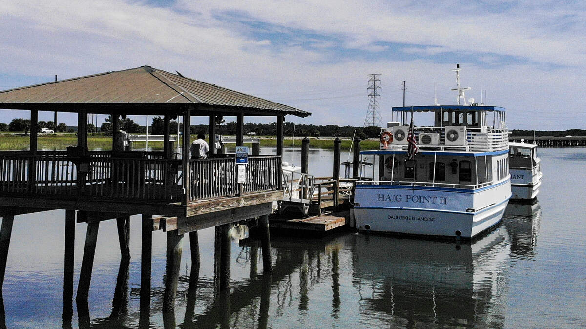 Daufuskie Island’s “The Haig Point II” sits docked on Sept. 8, 2023, at Buckingham Landing in Buffton.