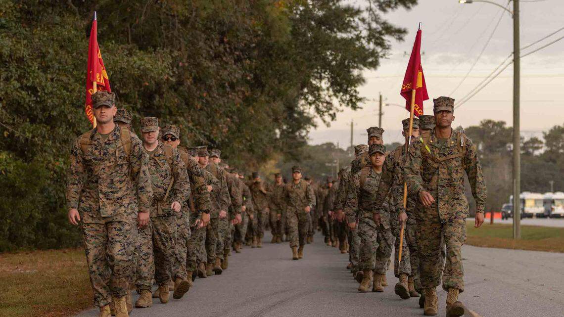 Marine Corps is 248 years old. Here’s how Air Station Beaufort and Parris Island celebrated