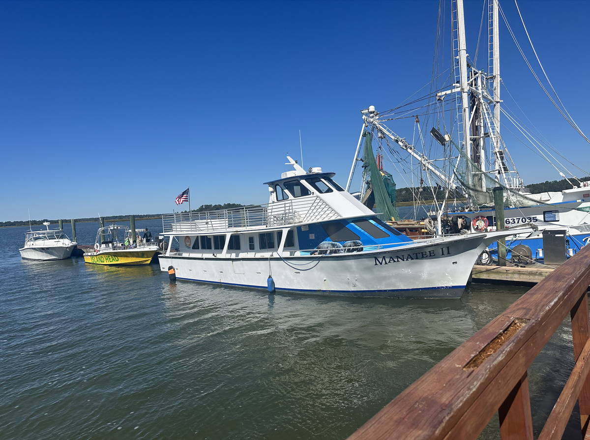 The Manatee II, one of the Lowcountry ferry’s vessels, was parked at the dock of Sea Monkey Water Sports, a jet ski and boat rental company on Hilton Head Island On Oct. 17. Neil Turner, Sea Monkey founder and CEO, also owns Lowcountry Ferry.