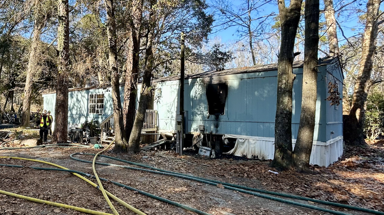 Bluffton crews on scene of devastating mobile home fire. Expect traffic delays