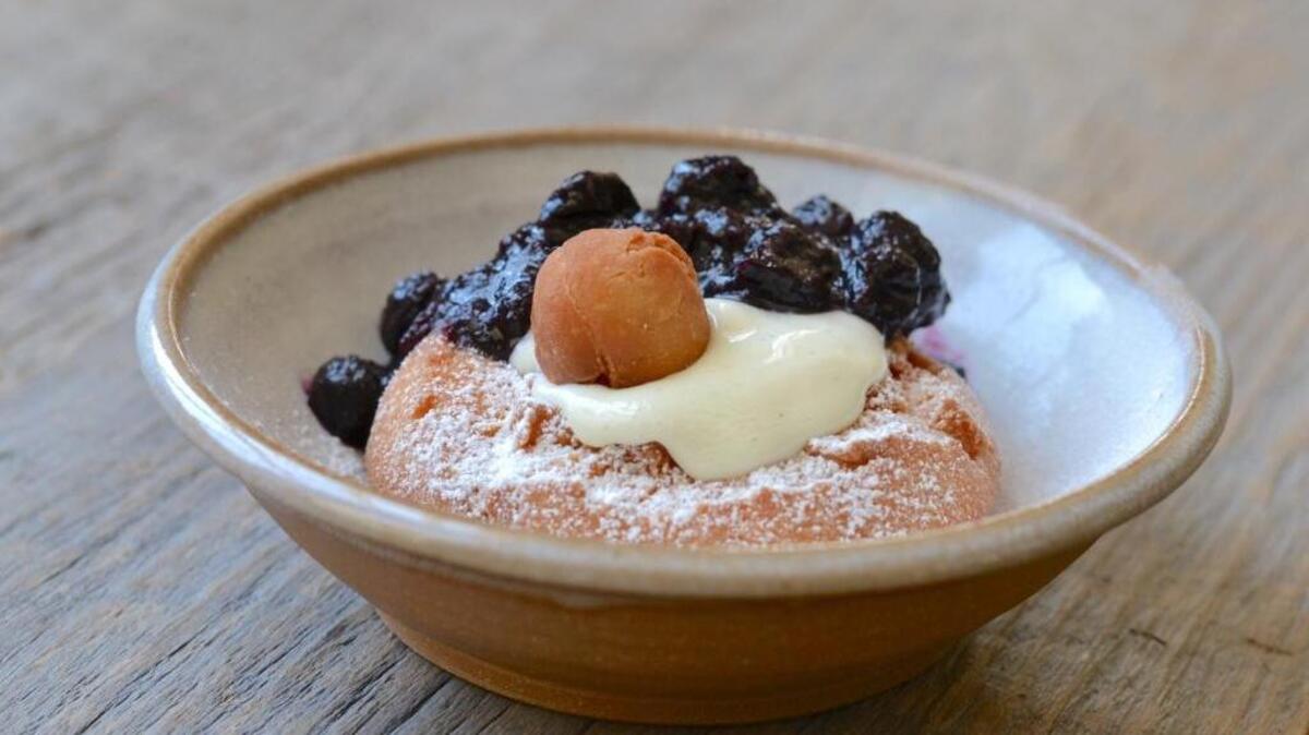 FARM is reinventing the doughnut with this blueberry cheesecake dessert.