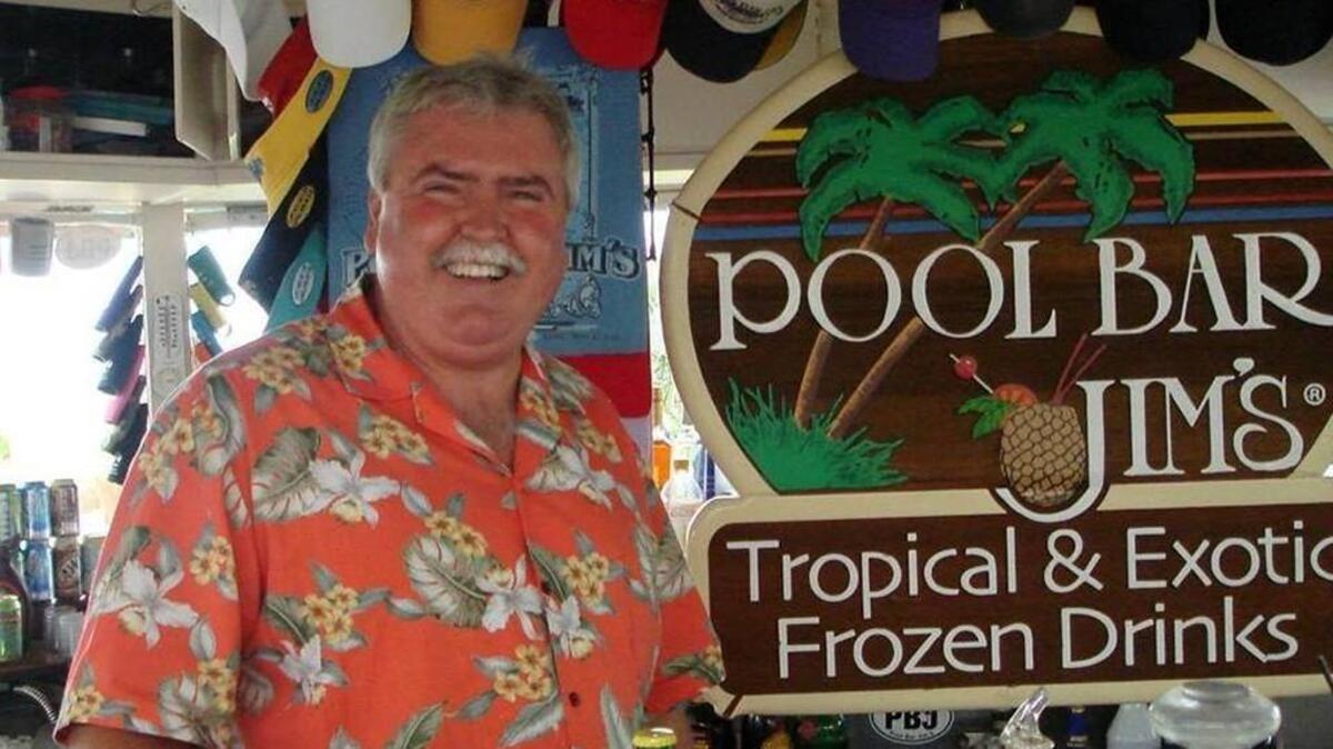 Jim Lisenby, aka Pool Bar Jim, will serve up drinks Oct. 9 at “Captain Woody’s Frozen Benefit” to help raise money for K9s for Warriors. Facebook