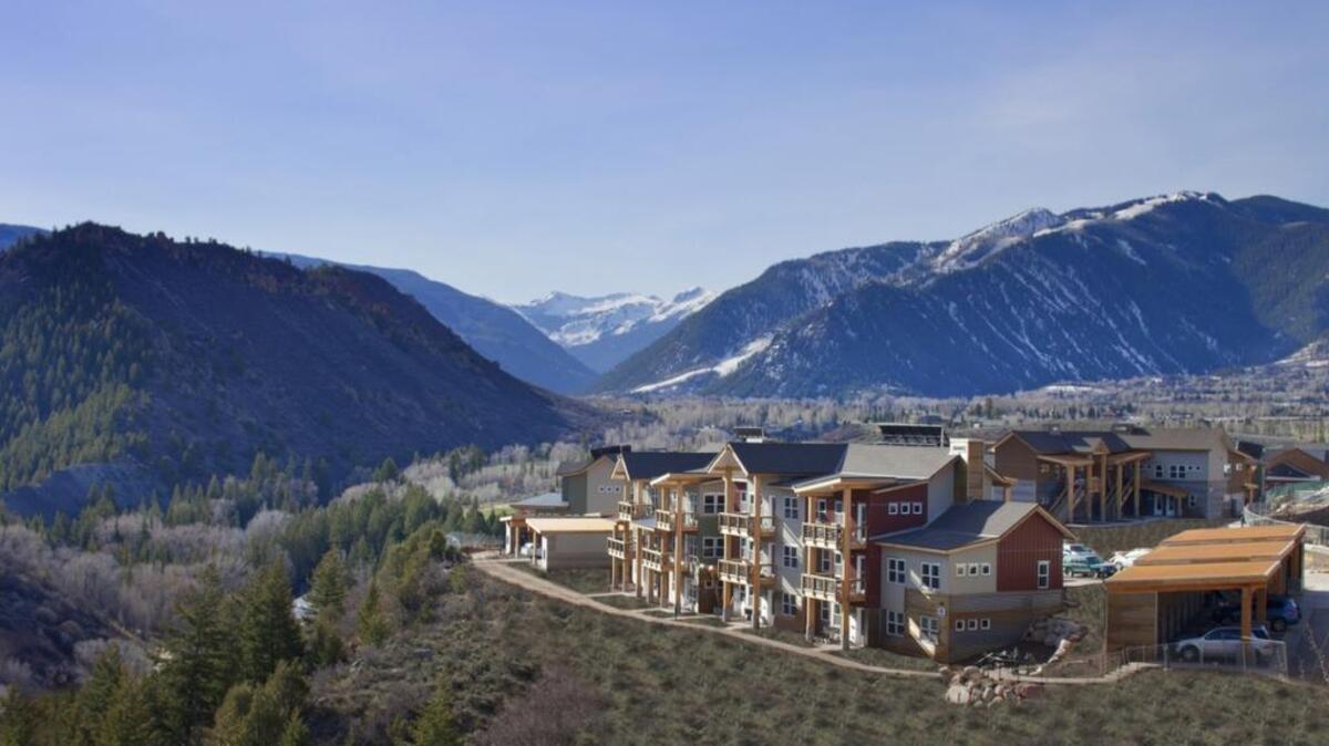 An image of Burlingame, one of the affordable housing complexes in Aspen, Colo. Accoridng to reporting by AspenJournalism.com, the city of Aspen purchased the Burlingham Ranch in 1998 for $2.6 million which could eventually have 250 units constructed. The project sits three miles outside of Aspen, has a public park and playground at the entrance to the development and a community garden.