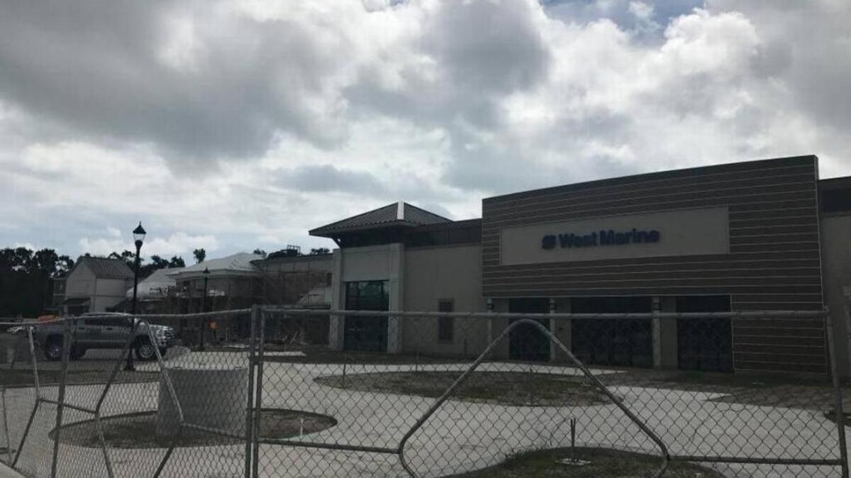 Sea Turtle Marketplace during the construction of anchors at the site.