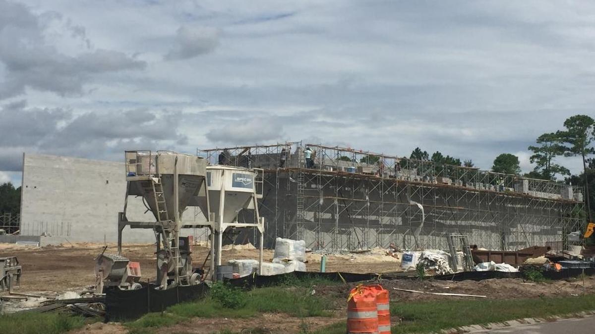 The construction site at the intersection of Burnt Church Road and highway U.S. 278 where a Hobby Lobby, PGA Tour Superstore and The Fresh Market are planned.