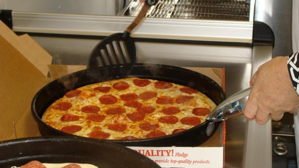 Pepperoni pizza served from the Little Caesars Love Kitchen, which will visit St. Andrew By-the-Sea United Methodist Church on Hilton Head Island on Friday.