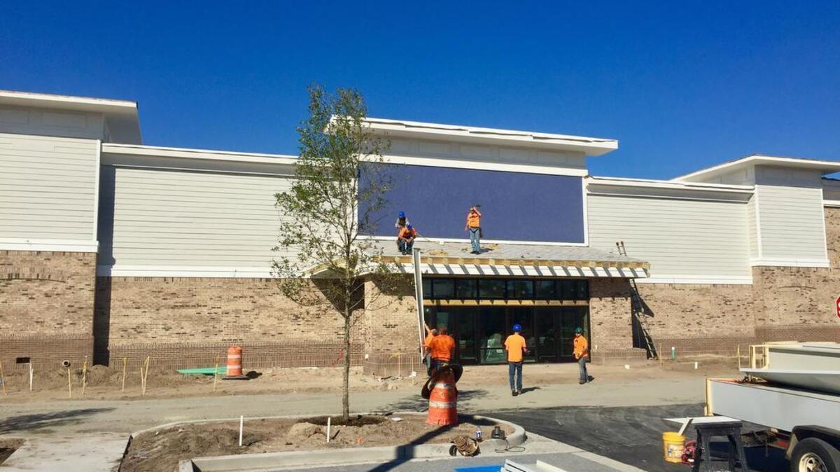 Construction work on the PGA Tour Superstore in Bluffton on Monday. The business, located at the intersection of Burnt Church Road and U.S. 278, is expected to open April 1, 2017.