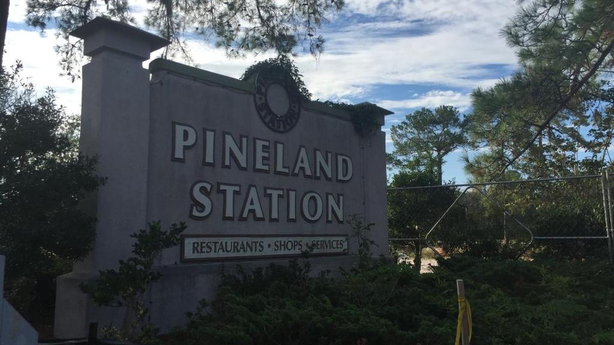 The old Pineland Station redevelopment project has missed its restart date for Sept. 6. Workers and progress are still absent from the site.