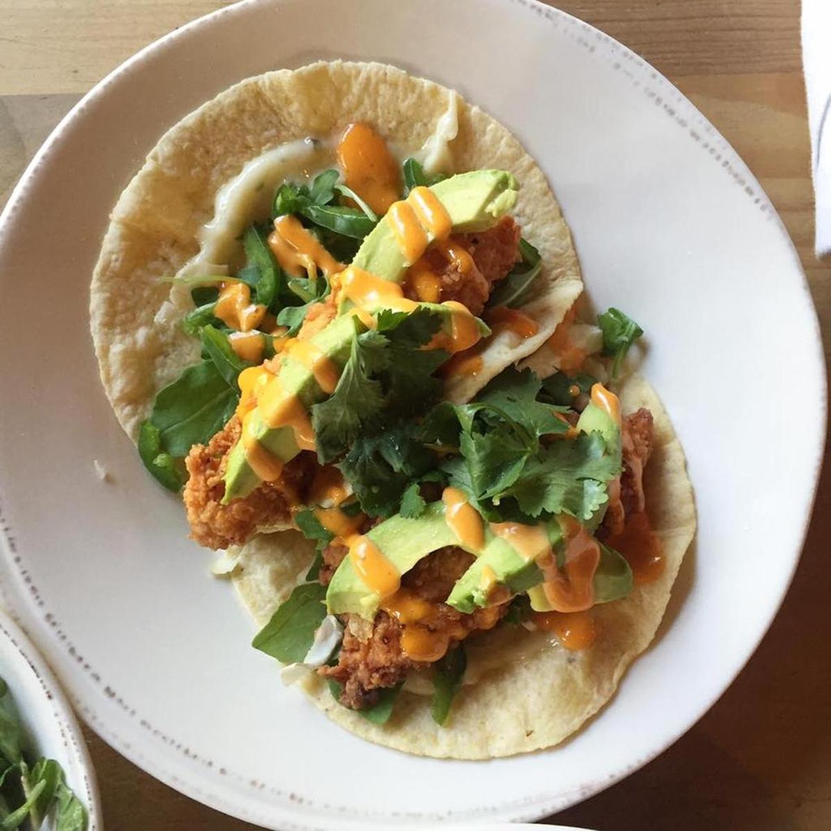 Chow Daddy’s fried chicken tacos.
