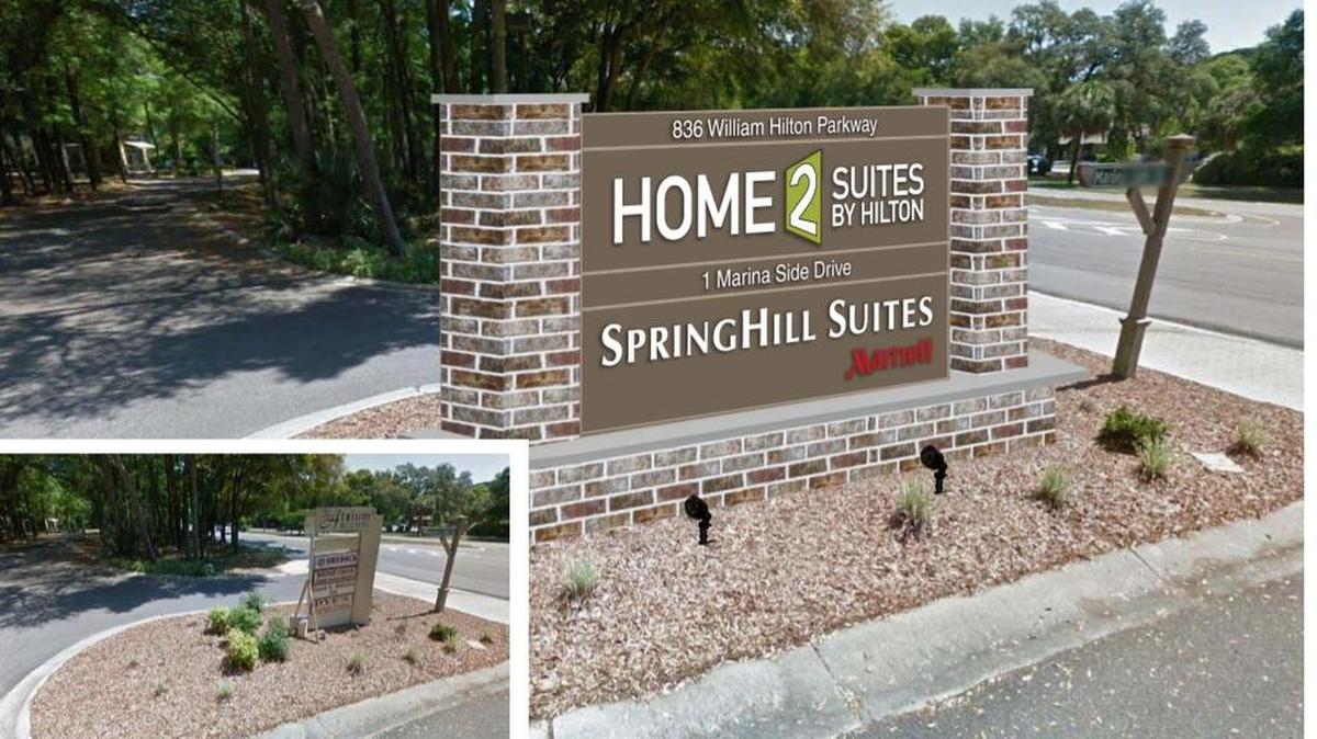 The future sign for Home2 Suites, as shown in town documents.