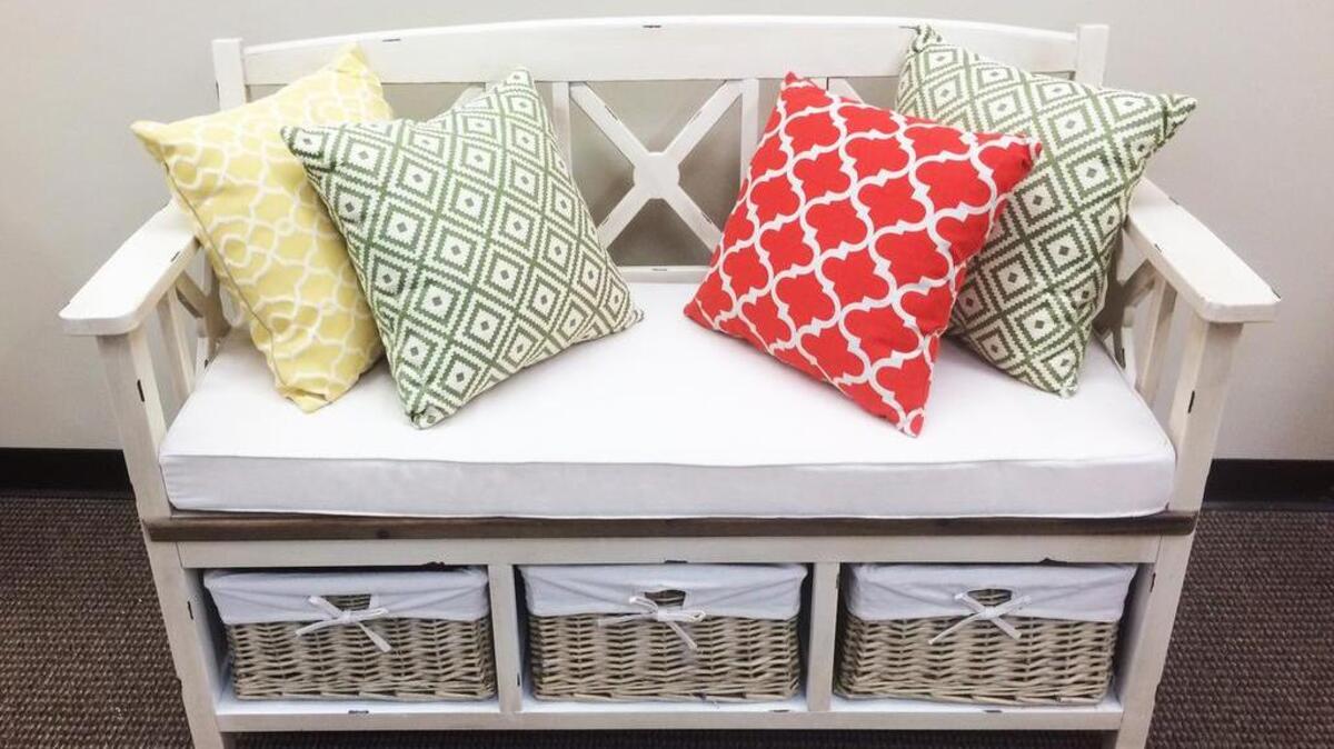 A bench sold at Home Emporium, which recently opened in Belfair Towne Village in Bluffton.