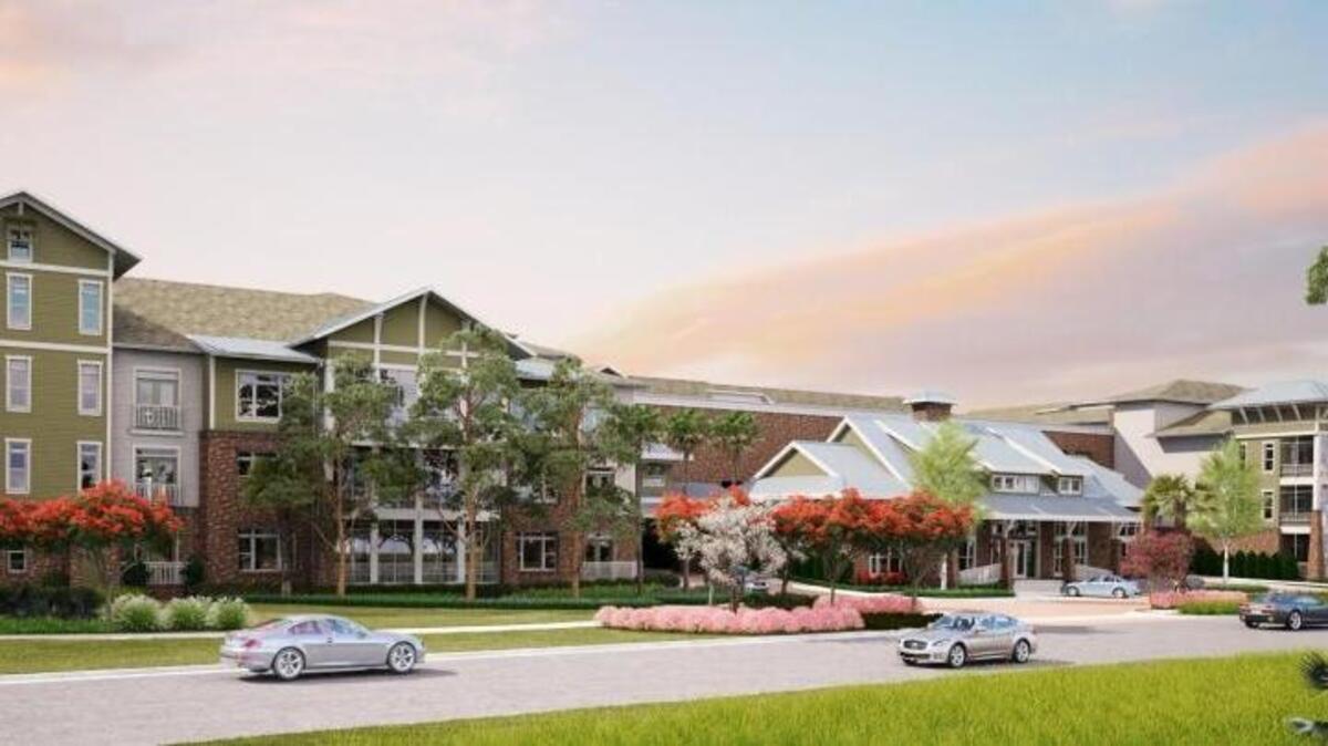 A rendering of WaterWalk apartments at the Shelter Cove Towne Center.