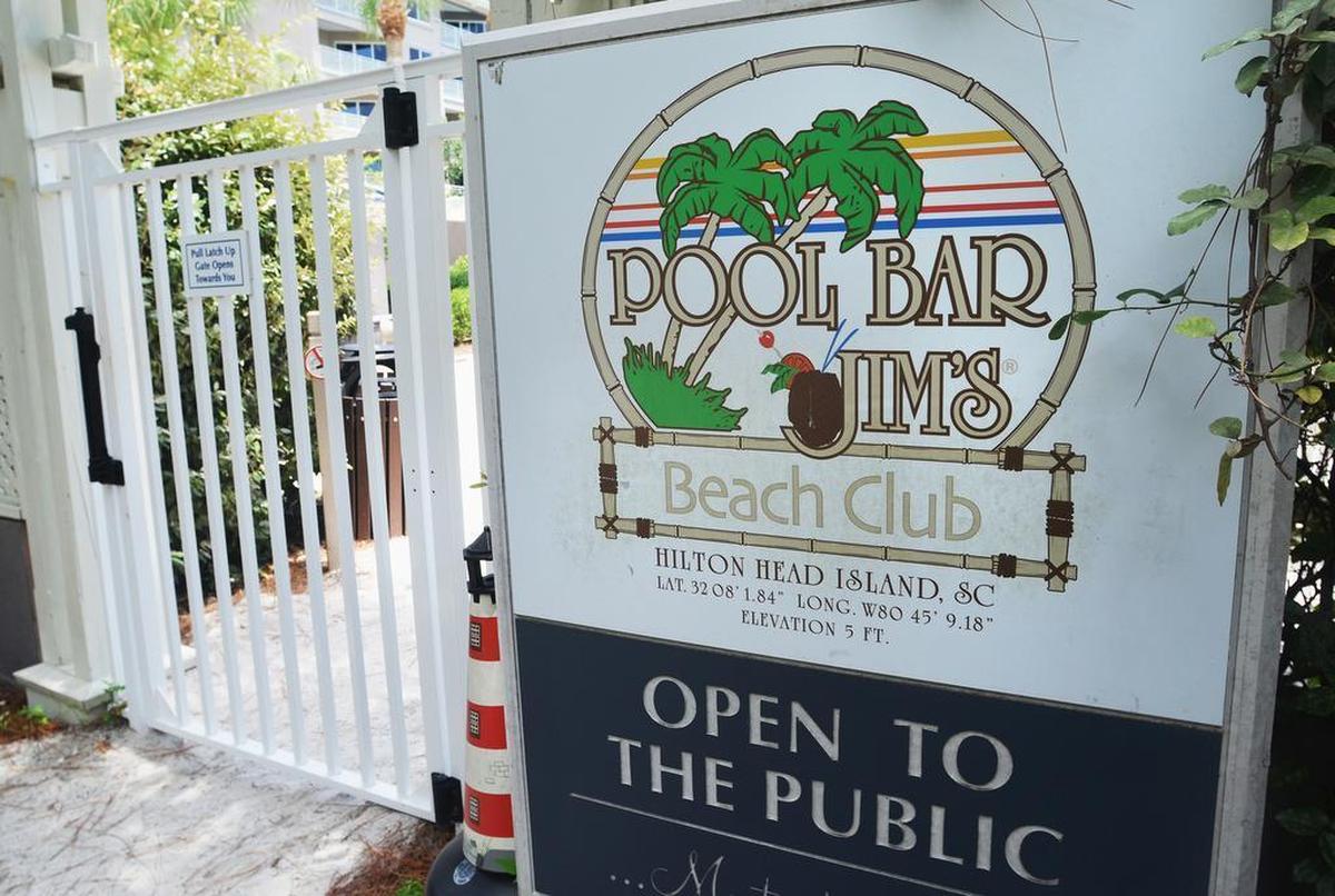 The Alder Lane Beach Access entrance to the iconic Pool Bar Jim’s beach club at the Marriott Grande Ocean Resort on Hilton Head is photographed on Thursday.