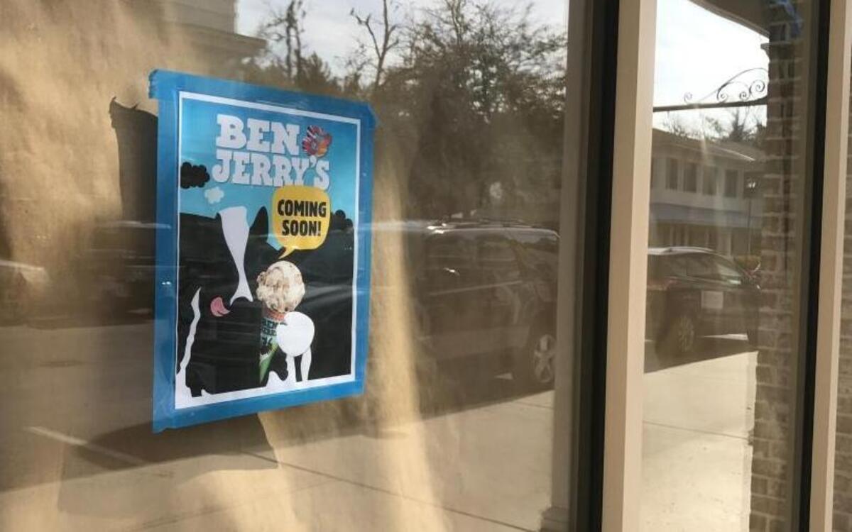 A Ben & Jerry’s “Coming Soon” flyer has appeared at 6 Promenade St. in Bluffton.