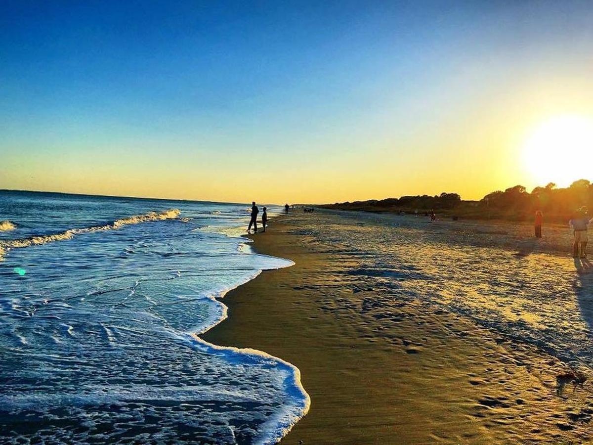 Hilton Head Island’s Coligny Beach at sunset.