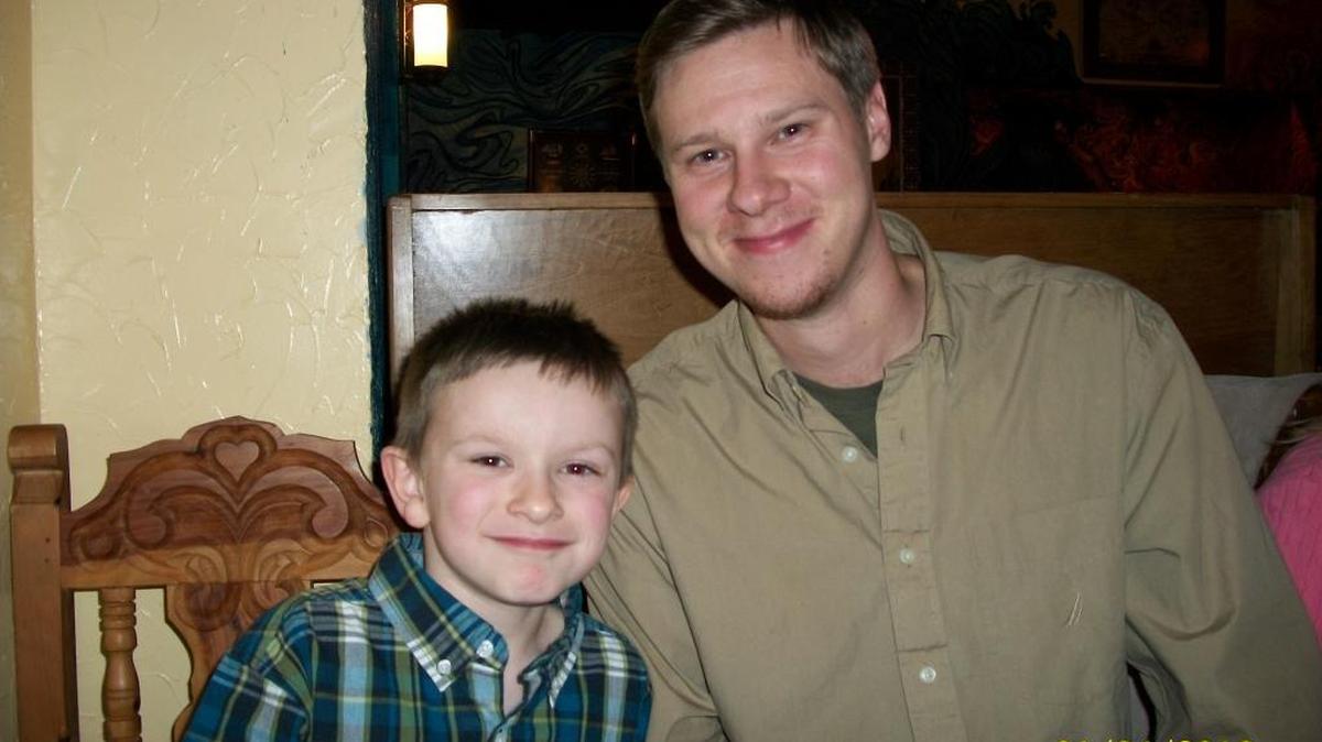 Evan Young (right) poses for a picture with nephew Parker Maki In January 2013 on Hilton Head Island. Young, now 29, and who lives with his father, Bill, on Hilton Head, has advanced to Day 5 of the 2016 World Series of Poker $10,000 Main Event No-Limit Hold’em Championship.
