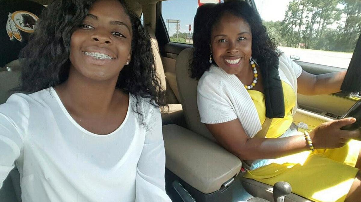 In this undated photo made available by Bamberg Legal, Alexis Manigo, left, takes a selfie with Gloria Williams.