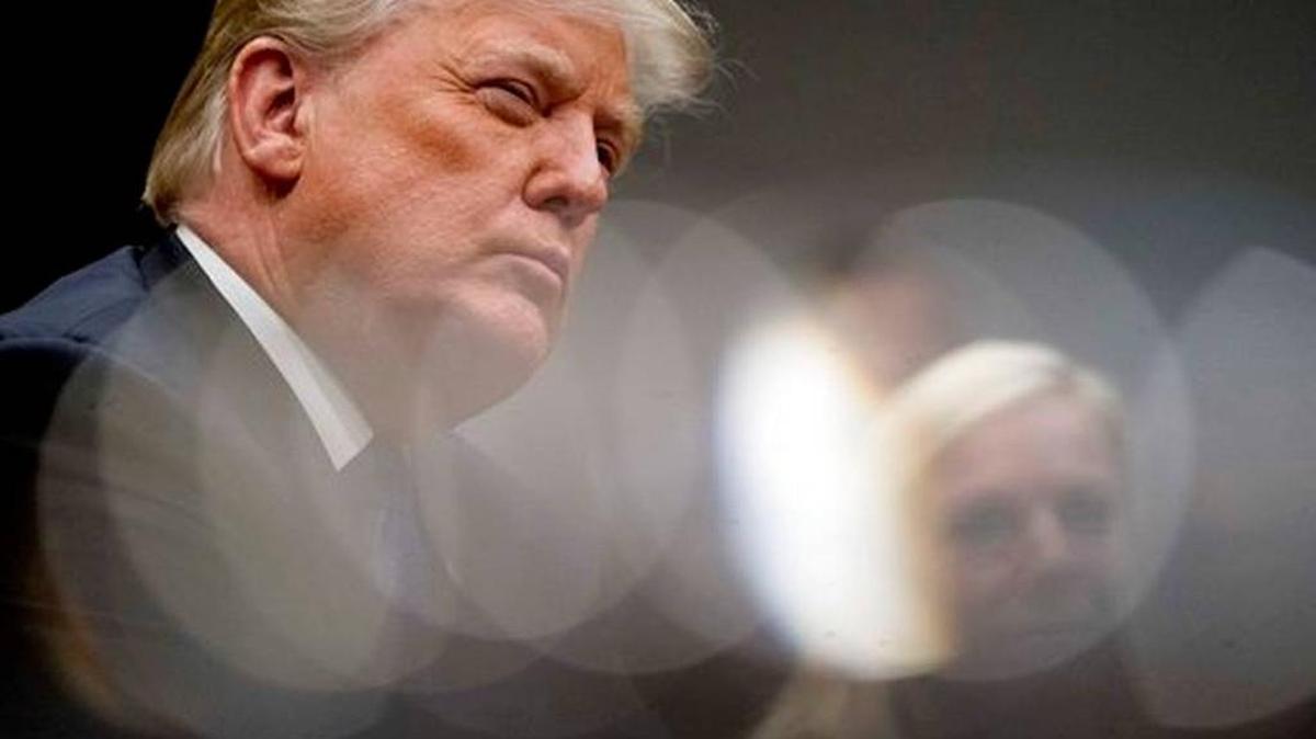 President Donald Trump listens during a meeting with Republican Senators on immigration in the Roosevelt Room at the White House, Thursday, Jan. 4, 2018, in Washington.