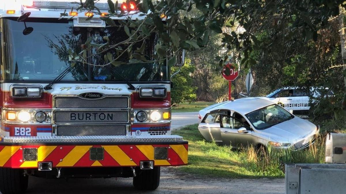 Three people were taken to the hospital after a one-car Seabrook crash around 7:30 a.m. on Monday.