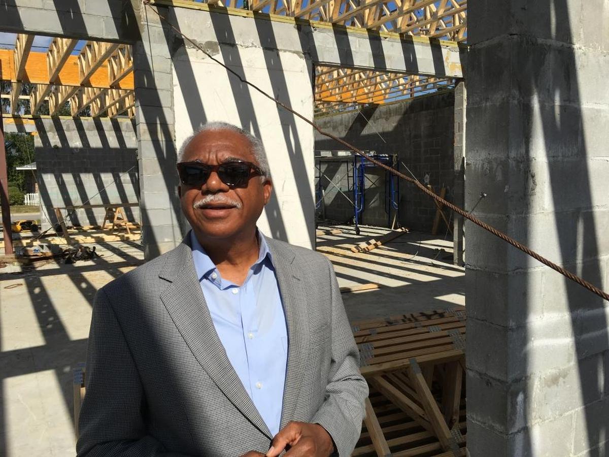 Beaufort County Black Chamber of Commerce President and CEO Larry Holman stands in what will be the bottom floor of the organization’s new building in downtown Beaufort on Tuesday, November 7. 2017.