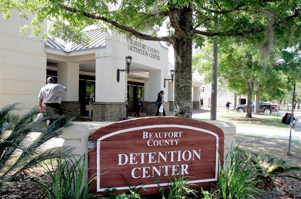 The entrance of the Beaufort County Detention Center, 100 Ribaut Road, Beaufort, seen on May 4, 2015.